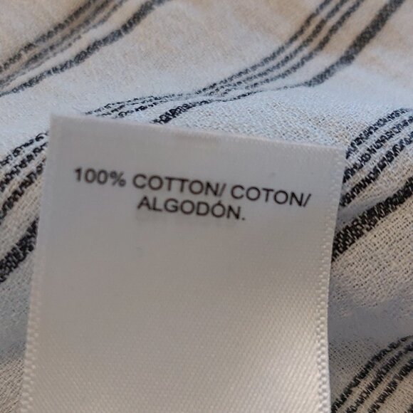 Lucky Brand Women's Relaxed Printed Workwear Striped Cotton Shirt - Picture 8 of 11